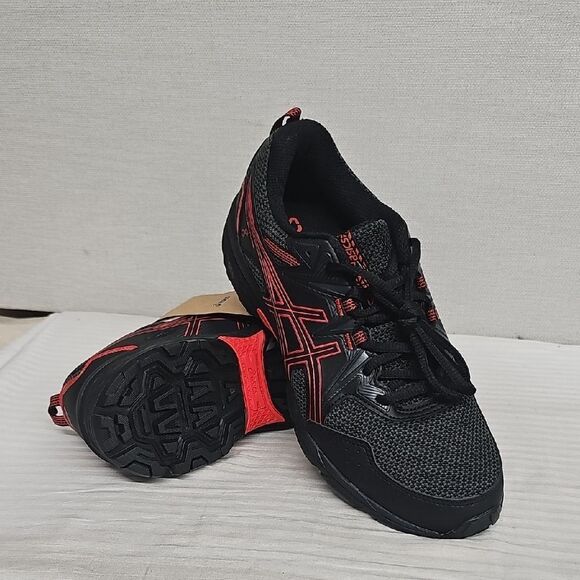 ASICS Gel-Venture 8 Youth Black and Red Running Shoes BFPM-03-129 - Picture 1 of 10